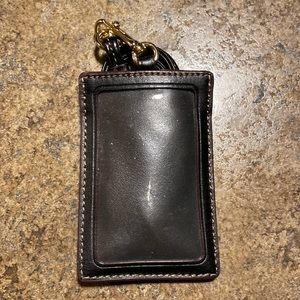 Coach lanyard with ID badge holder